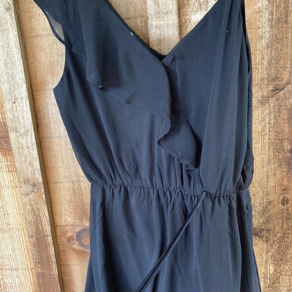 Maurices Black Ruffle Strap V-neck Mini Dress - Picture 6 of 8